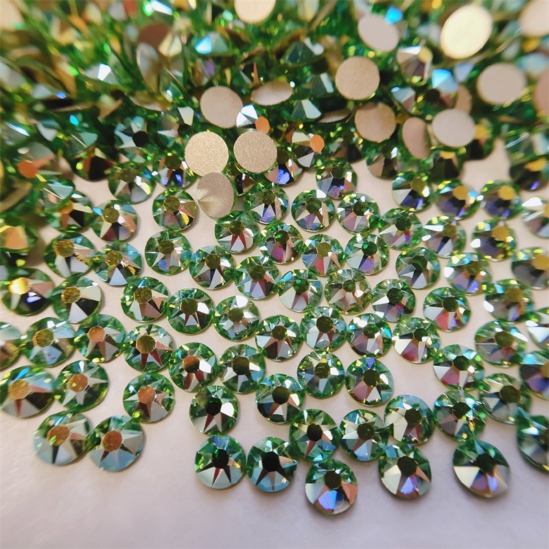 Free sample 16 facets glass rhinestones non hotfix flatback bulk crystal