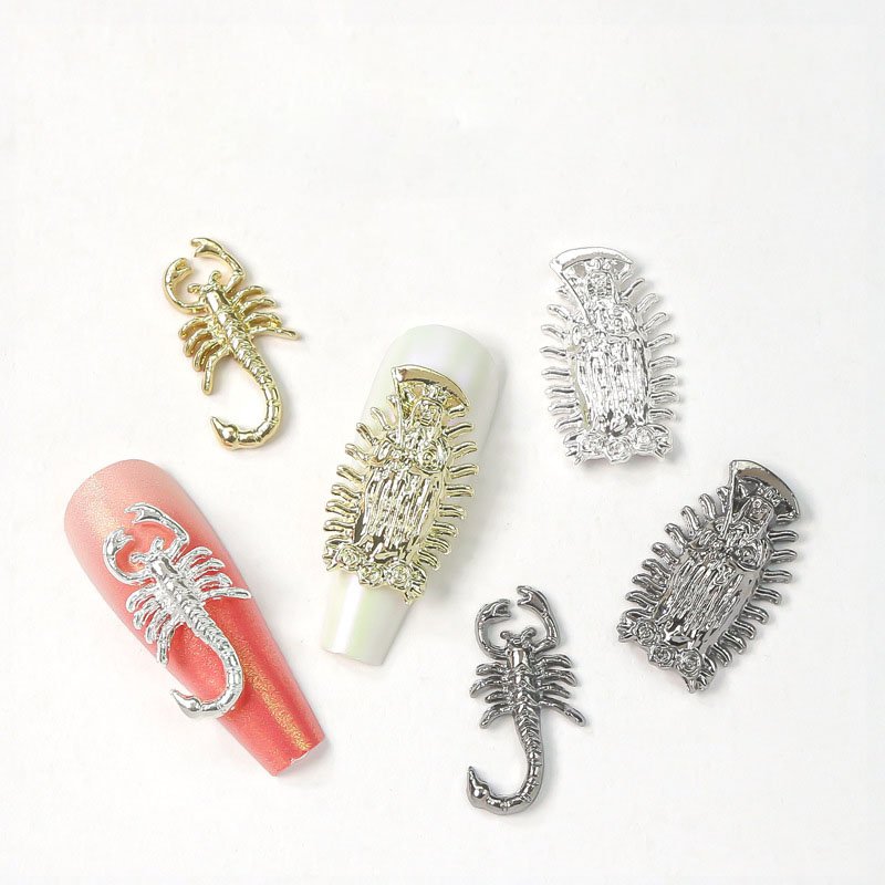 Religious Nail Rhinestones San Judas Virgin Mary 3D Nail Charms Accessories Jewels for Nail Supplies Manicure Craft DIY