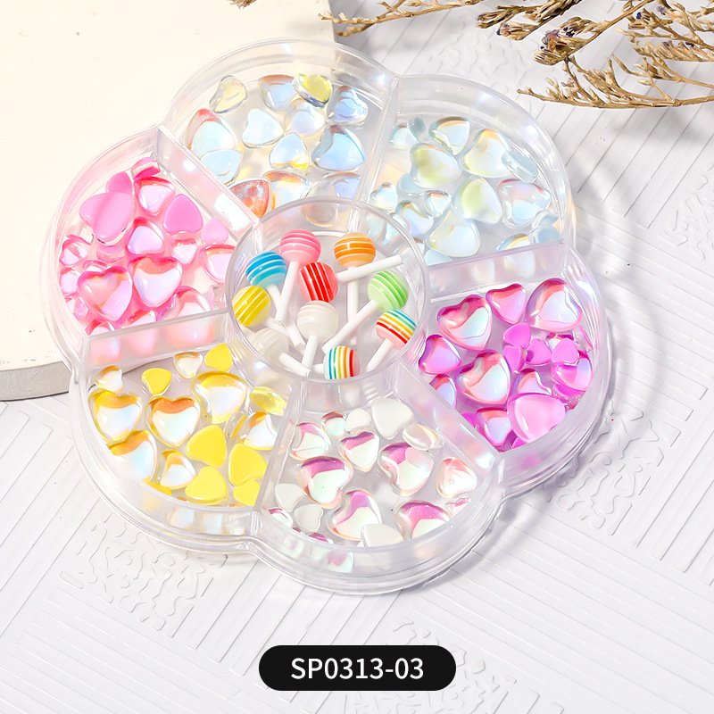Nail Arrive Art Jewelry Bow Knot Mixed Set Box Nail Decoration Drill Accessories
