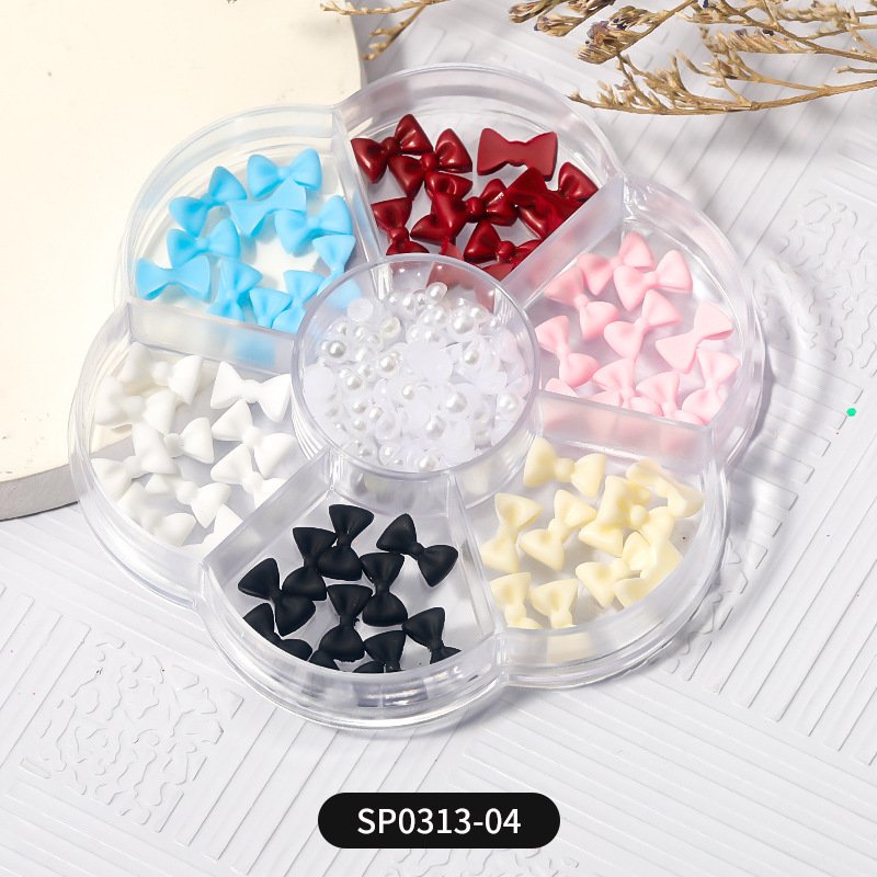 Nail Arrive Art Jewelry Bow Knot Mixed Set Box Nail Decoration Drill Accessories