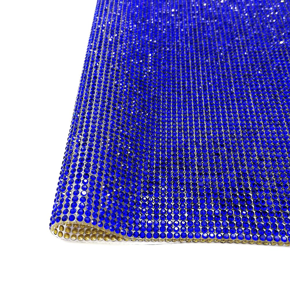Bling Crystal Rhinestone Flat Back Self Adhesive Sheet 2mm Hot Fix to Fabric glass Rhinestone transfer Mesh Roll for Wedding