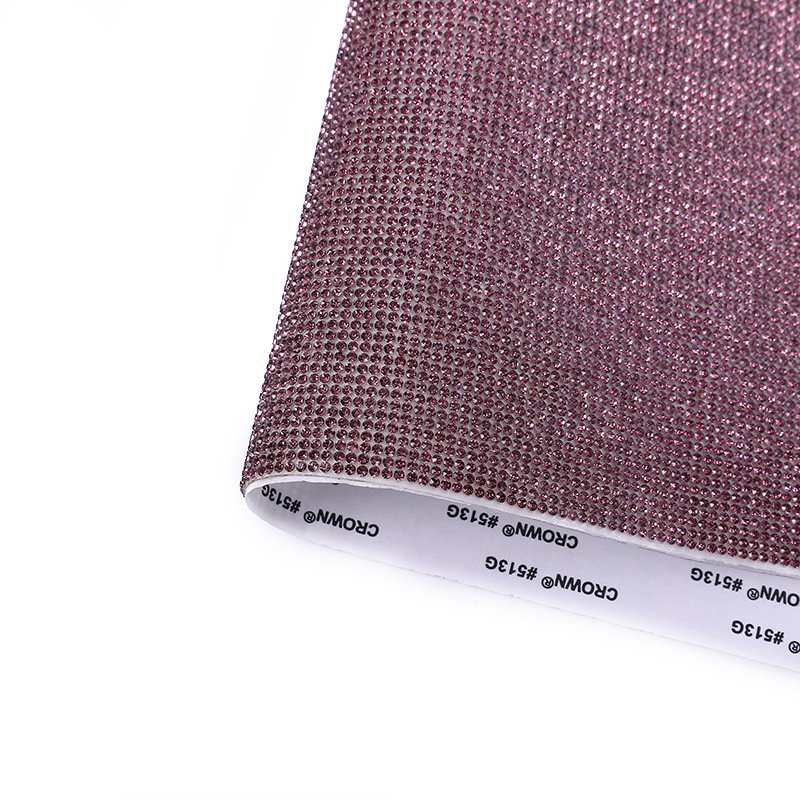 Bling Crystal Rhinestone Flat Back Self Adhesive Sheet 2mm Hot Fix to Fabric glass Rhinestone transfer Mesh Roll for Wedding