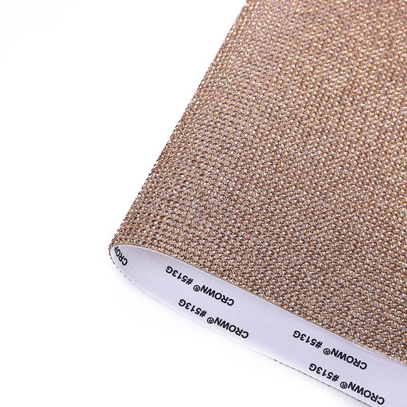 Bling Crystal Rhinestone Flat Back Self Adhesive Sheet 2mm Hot Fix to Fabric glass Rhinestone transfer Mesh Roll for Wedding