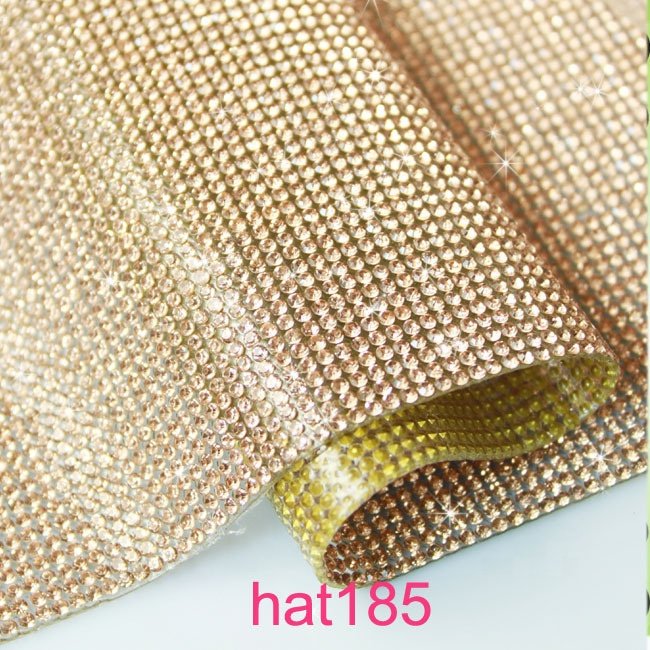 24*40cm lt peach color iron on hotfix rhinestone mesh sheet rhinestone sheet crystal