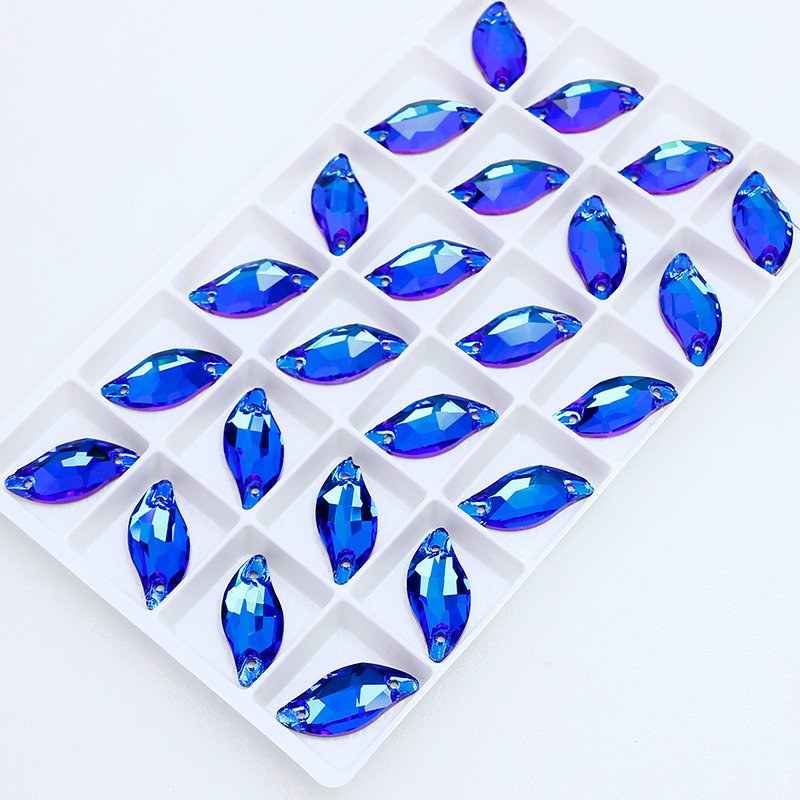 Flat Back Rhinestones sew on crystal High-quality Leaf shape crystal Rhinestone wholesale crystal beads for garment accessories