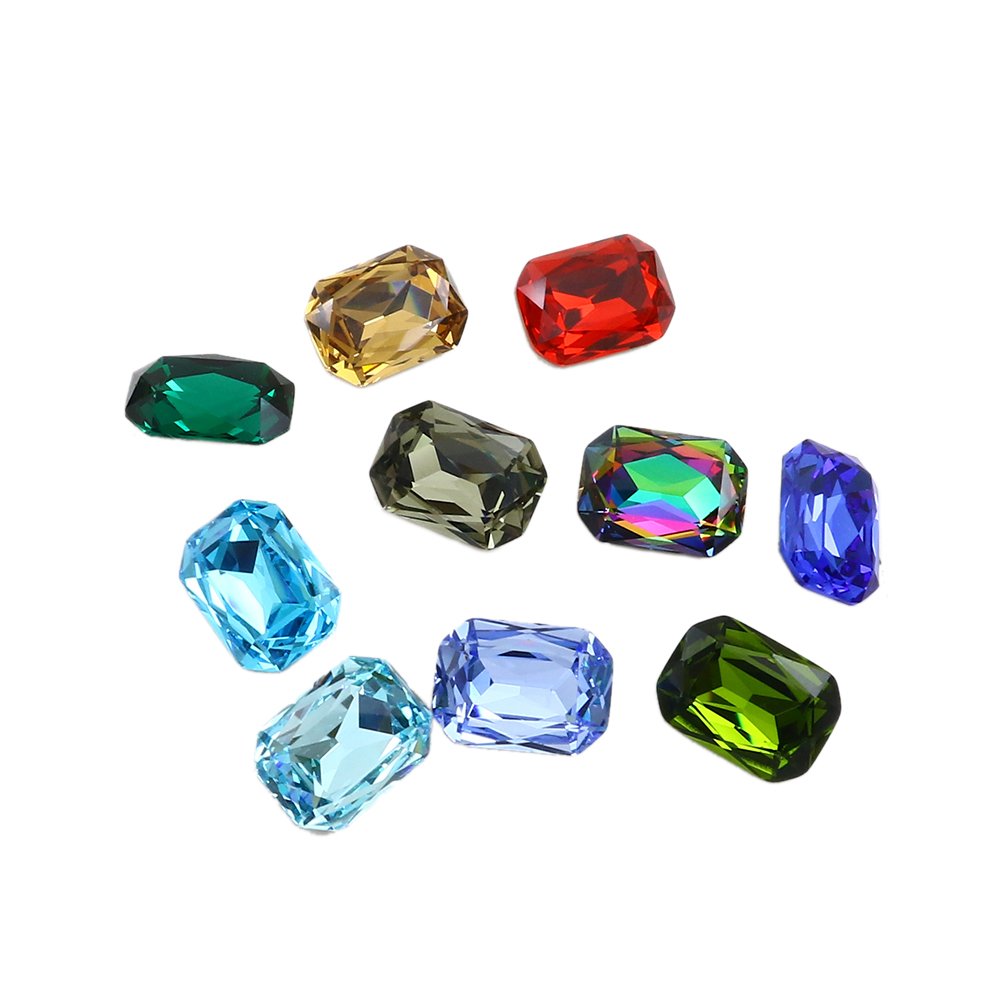 Dongzhou Octagon glass rhinestones 25*18mm k9 crystal fancy stone wholesale crystal beads for jewelry making diy accessories