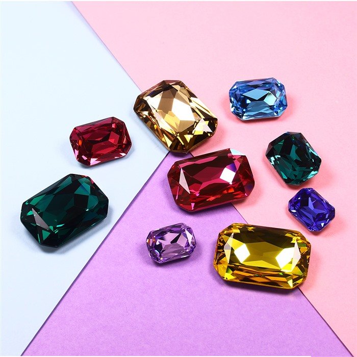 Dongzhou Octagon glass rhinestones 25*18mm k9 crystal fancy stone wholesale crystal beads for jewelry making diy accessories