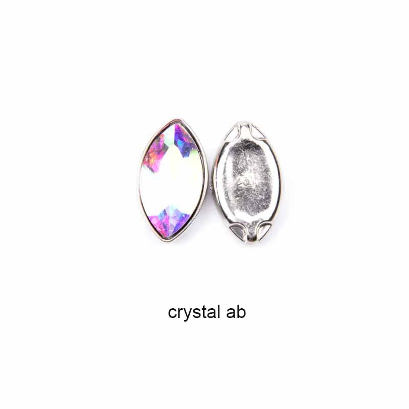 JFS027 Factory Wholesale Sparkly Bulk Horse Eye Acrylic Flat Back Sewing Multi Colors Crystal Rhinestones For Diy Clothing