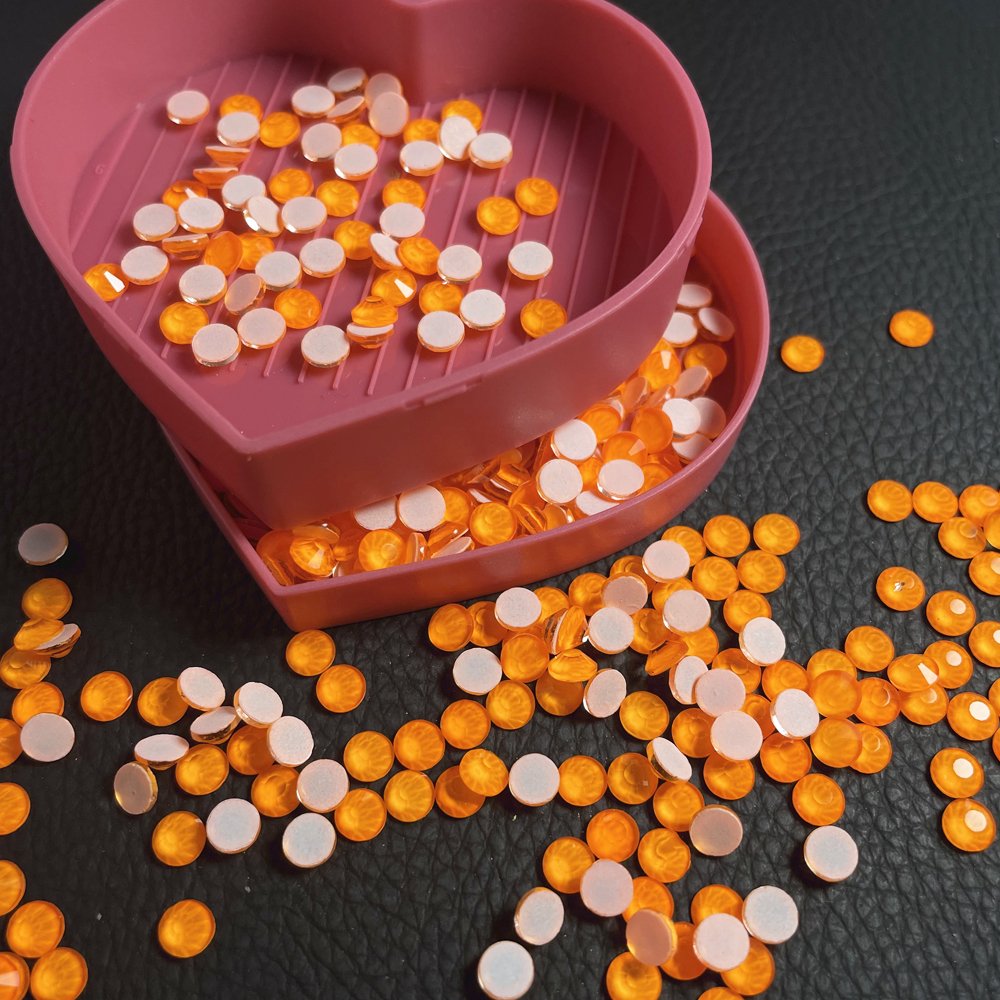 Yantuo 10ss Orange NEON Flatback In Bulk Non Hotfix Rhinestones strass stone For Nail Art Decorations