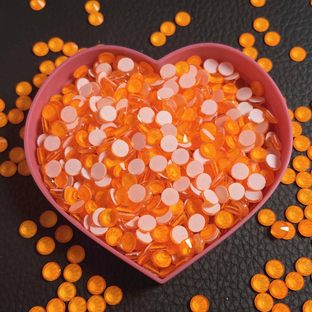 Yantuo 10ss Orange NEON Flatback In Bulk Non Hotfix Rhinestones strass stone For Nail Art Decorations