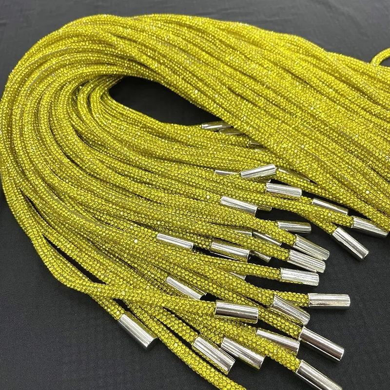 Factory Direct Sales S528 120cm Cord String With Rhinestone For Hoodies Fashion Luxury Colorful Crystal Rope Drawstring