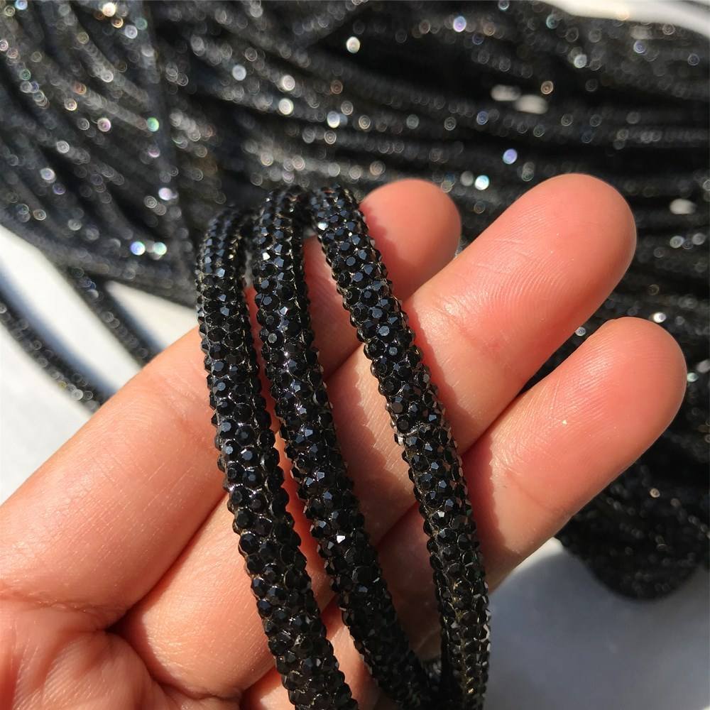 Factory Direct Sales S528 120cm Cord String With Rhinestone For Hoodies Fashion Luxury Colorful Crystal Rope Drawstring