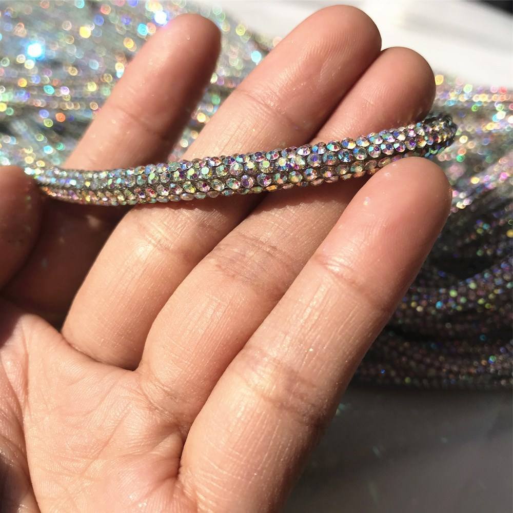 Factory Direct Sales S528 120cm Cord String With Rhinestone For Hoodies Fashion Luxury Colorful Crystal Rope Drawstring
