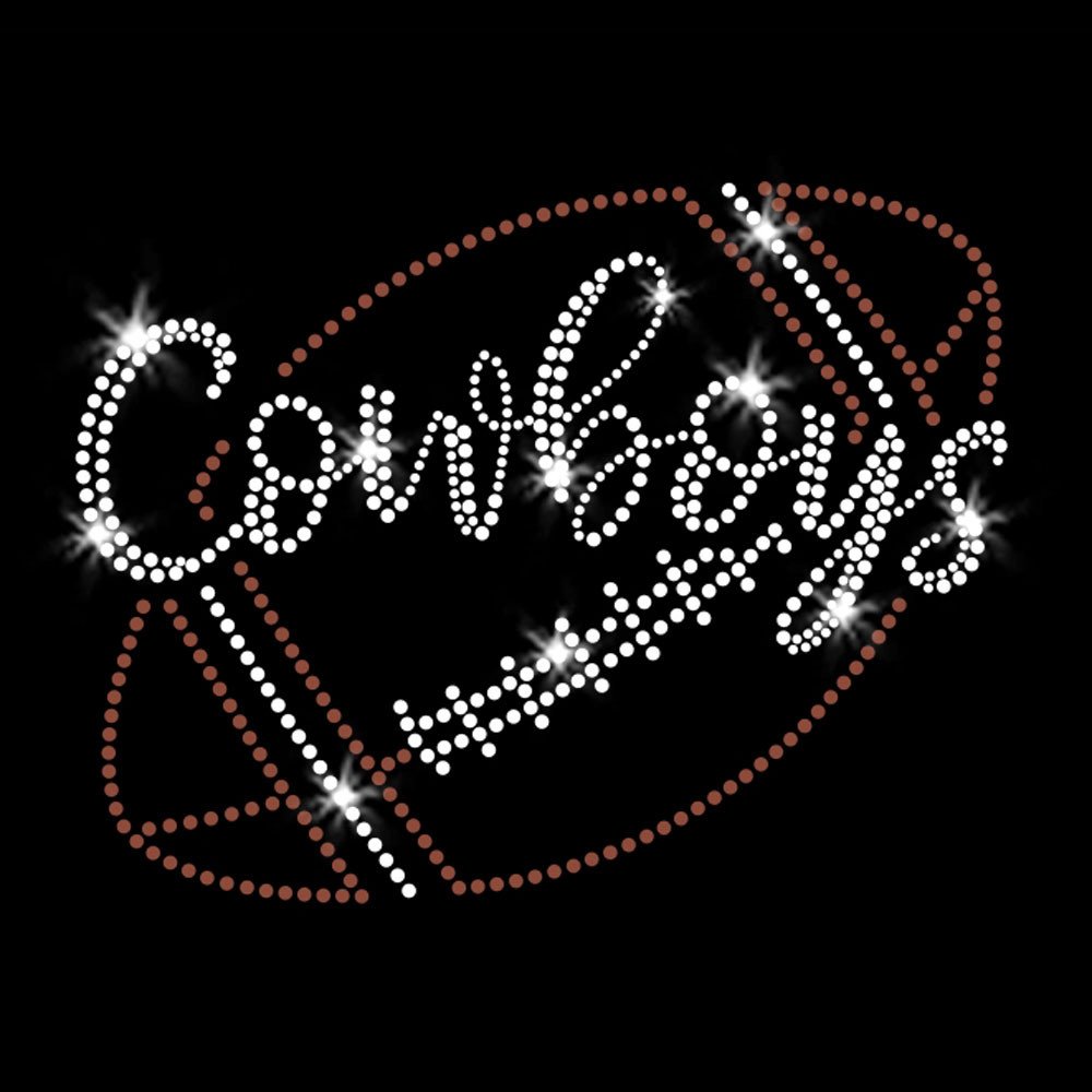 Bling logo custom hotfix Iron on crystal patches nfl rhinestone transfers