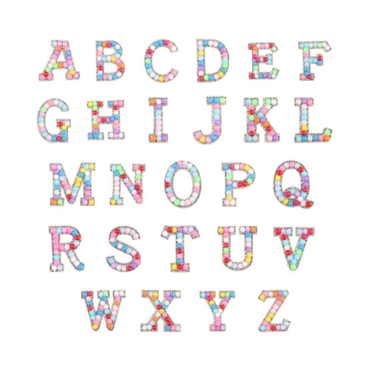 Love English letter cloth stickers rhinestone letters patch with clothing accessories