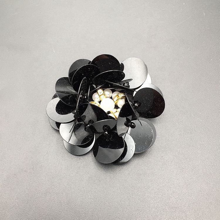 3d handmade sequins rhinestones flower beaded patches sew on