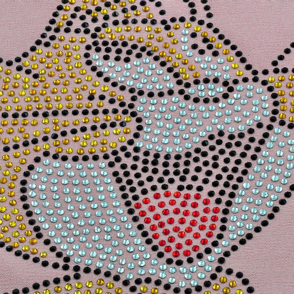 bling heat transfer rhinestone sheets mouse design iron on rhinestone transfer hotfix for garment