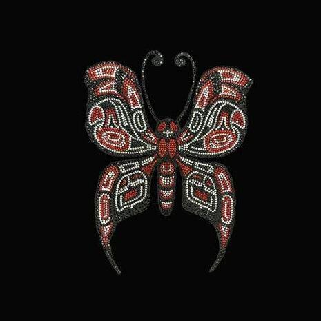 China Factory Custom Bling Designs Iron On Butterfly Hotfix Rhinestone Transfers Designs For T Shirt Clothes