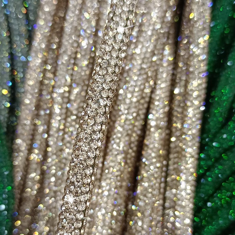 6 row crystal rhinestone trim rope shoe laces decoration crystal rope cord