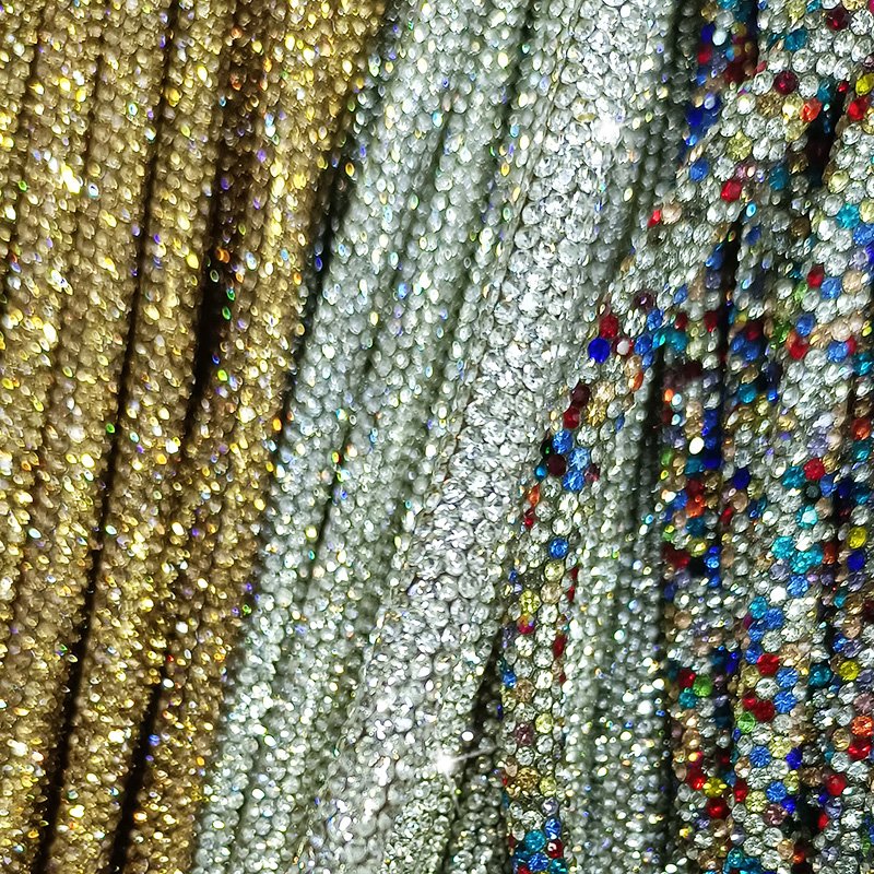 6 row crystal rhinestone trim rope shoe laces decoration crystal rope cord