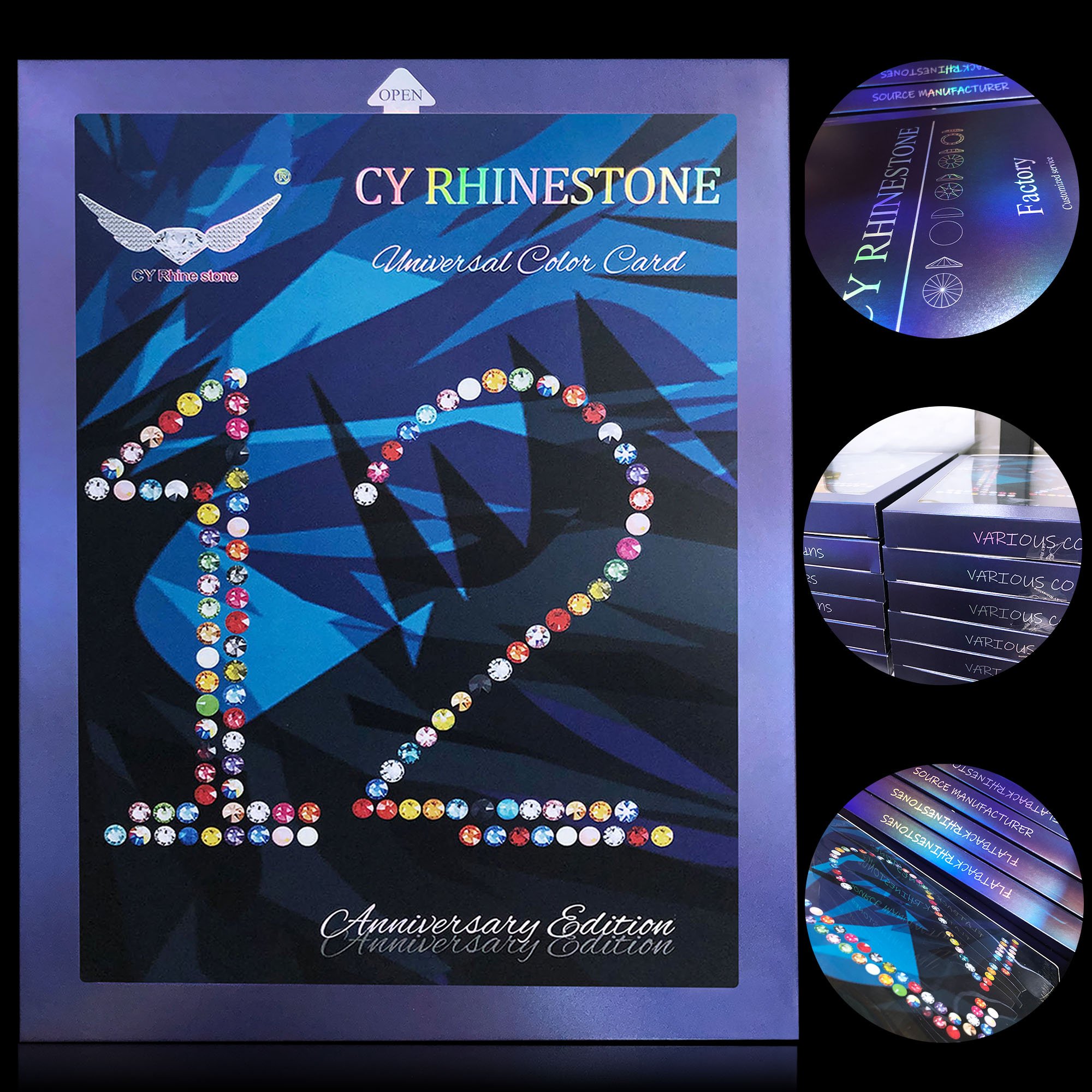 CY Wholesale Crystal AB Glass HotFix Flatback Rhinestone Bulk Flat Back Iron On Rhinestones SS10 Hot Fix
