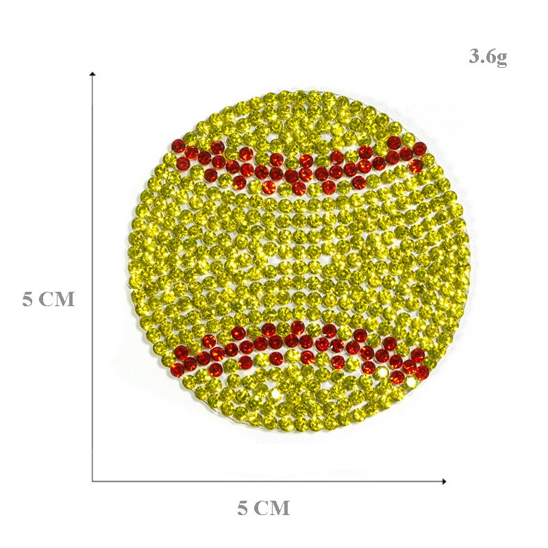 new sport ball theme iron on rhinestone baseball basketball football rugby patches for clothes