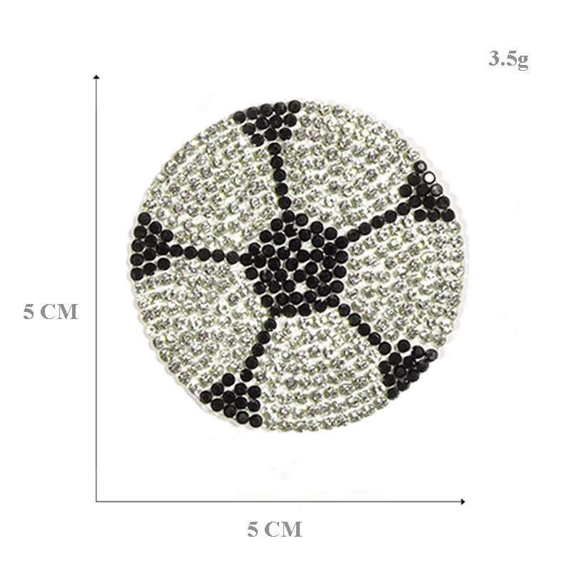 new sport ball theme iron on rhinestone baseball basketball football rugby patches for clothes