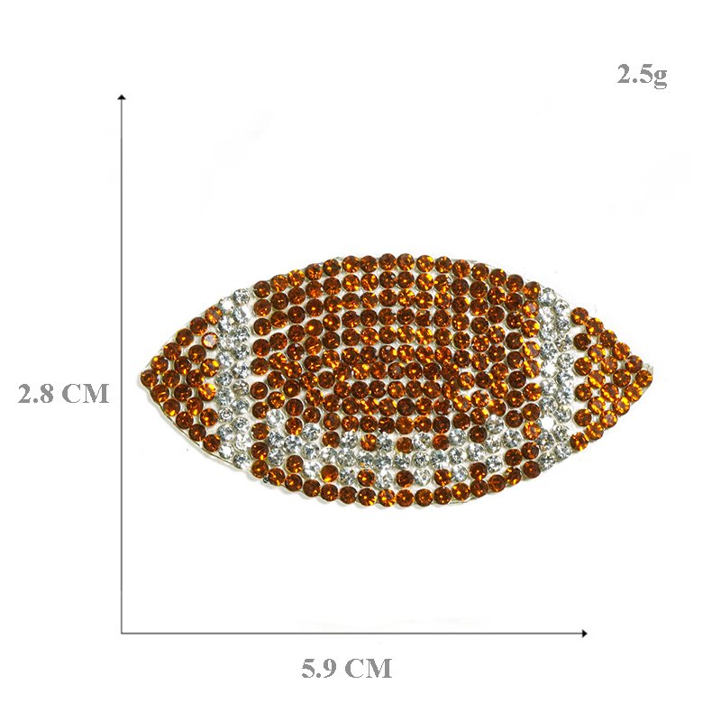 new sport ball theme iron on rhinestone baseball basketball football rugby patches for clothes