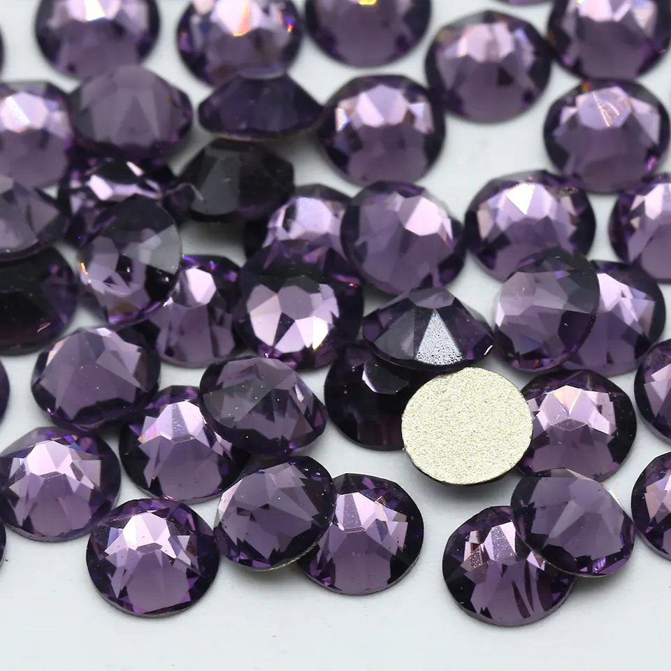 Top Quality 8 Big 8 Small 16 Cut Facets Non Hot Fix Rhinestones Glass Crystal Rhinestones 2088 For Garment