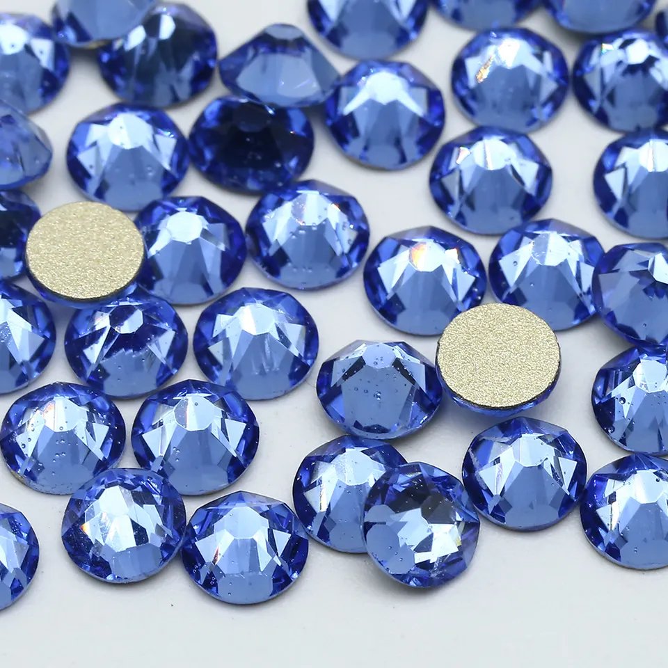 Top Quality 8 Big 8 Small 16 Cut Facets Non Hot Fix Rhinestones Glass Crystal Rhinestones 2088 For Garment