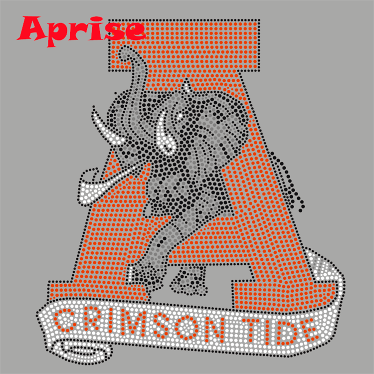 alabama rhinestone transfer high heel rhinestone motif