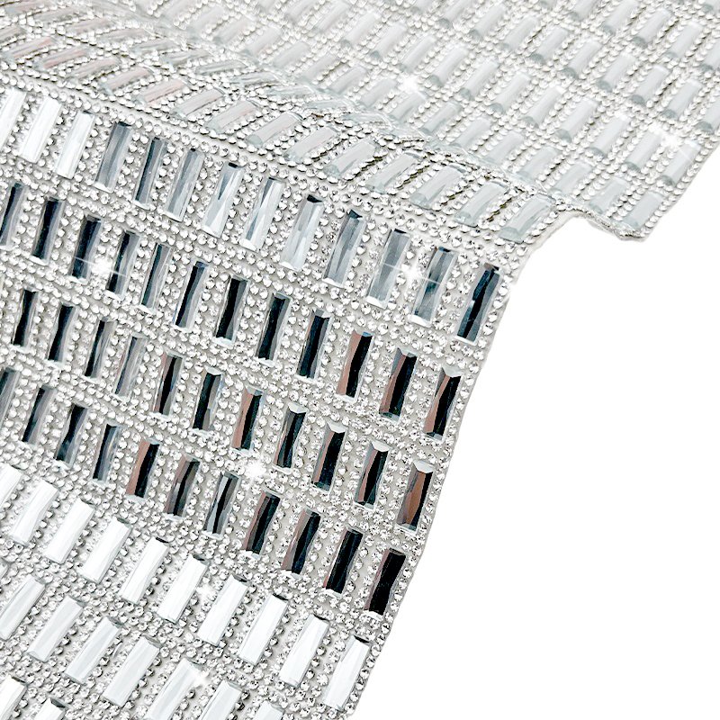 Factory direct sale crystal rhinestones hot fix trim applique rhinestone stickers custom