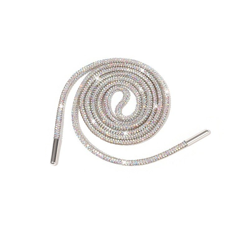 SINRONG Non repair charm rope cap diamond crystal rhinestone shoelaces, used for sports shoe decoration.