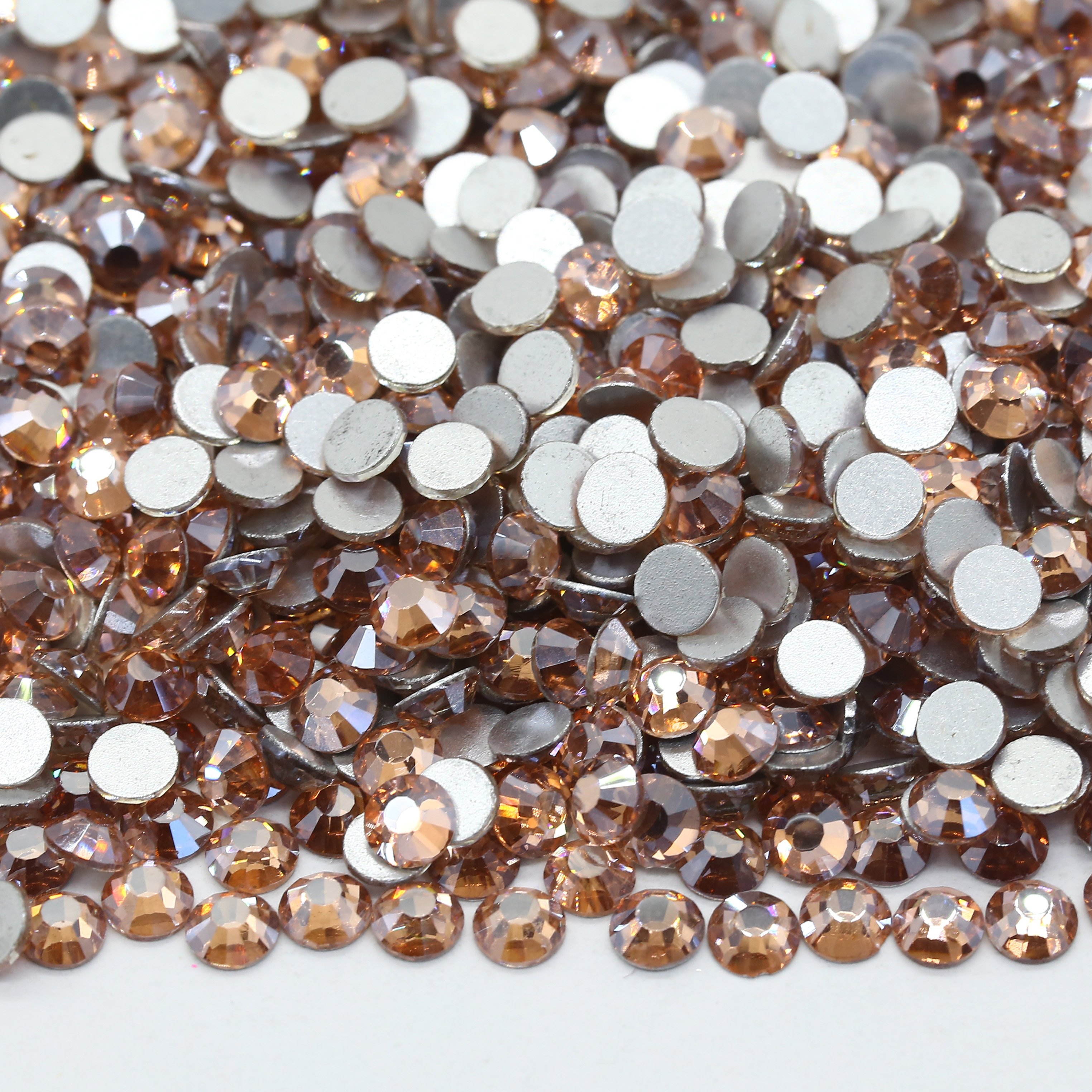 Factory New Color Luster Plated Color Non Hotfix Glass Rhinestone 1440pcs flatback Rhinestone For Nial Clothe Gym Clothes