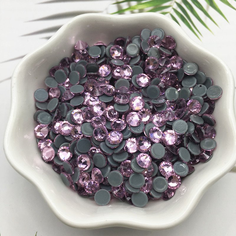 High Quality Factory Sale 1440pcs SS4-SS20 Lt Rose Hot Fix Rhinestone For Clothing