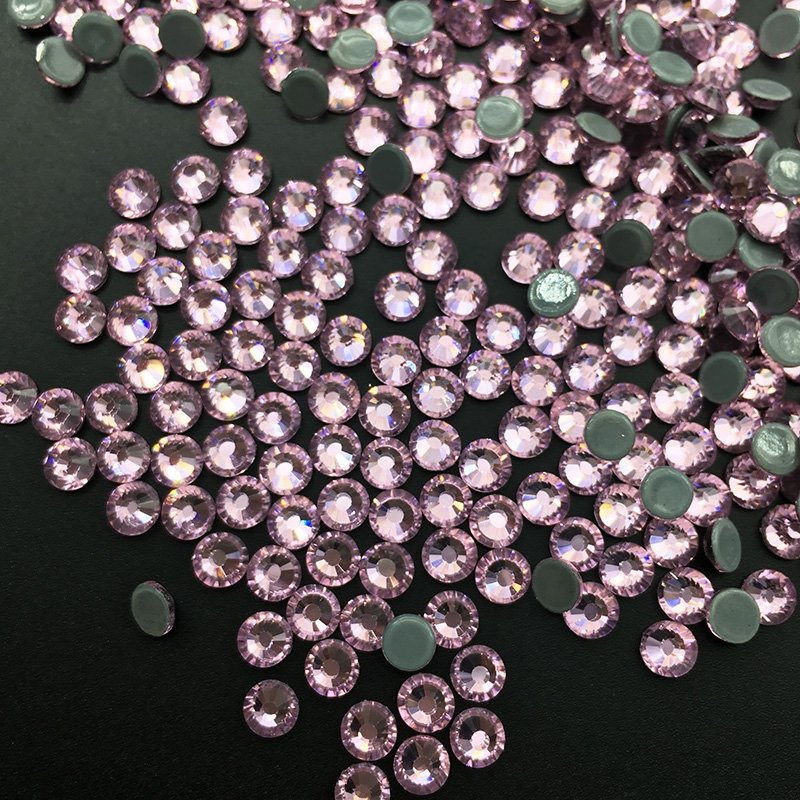 High Quality Factory Sale 1440pcs SS4-SS20 Lt Rose Hot Fix Rhinestone For Clothing
