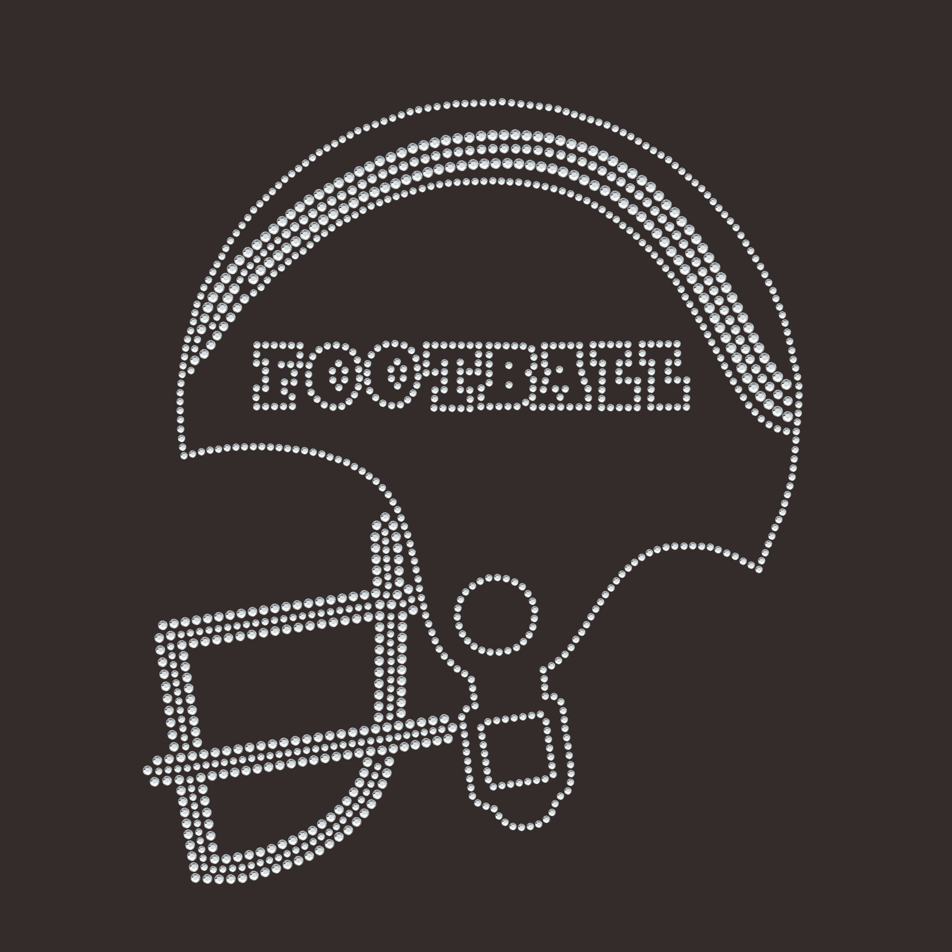 Custom Rhinestone Logo Iron on Hotfix Heat Transfer Printing Label Sticker for T-shirts NFL American Football DIY Sports SF KC