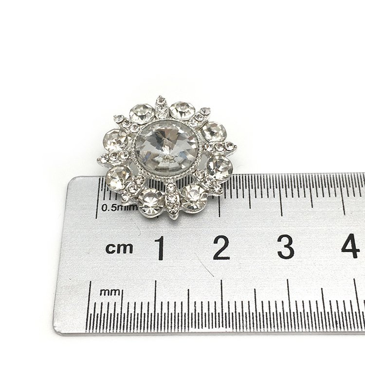 Customized Fashionable Rhinestones Button Different Colors Metal Crystal shank Buttons For Coat