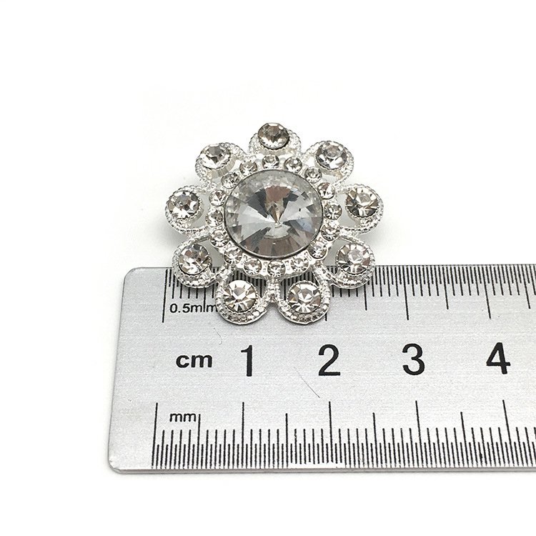 Customized Fashionable Rhinestones Button Different Colors Metal Crystal shank Buttons For Coat