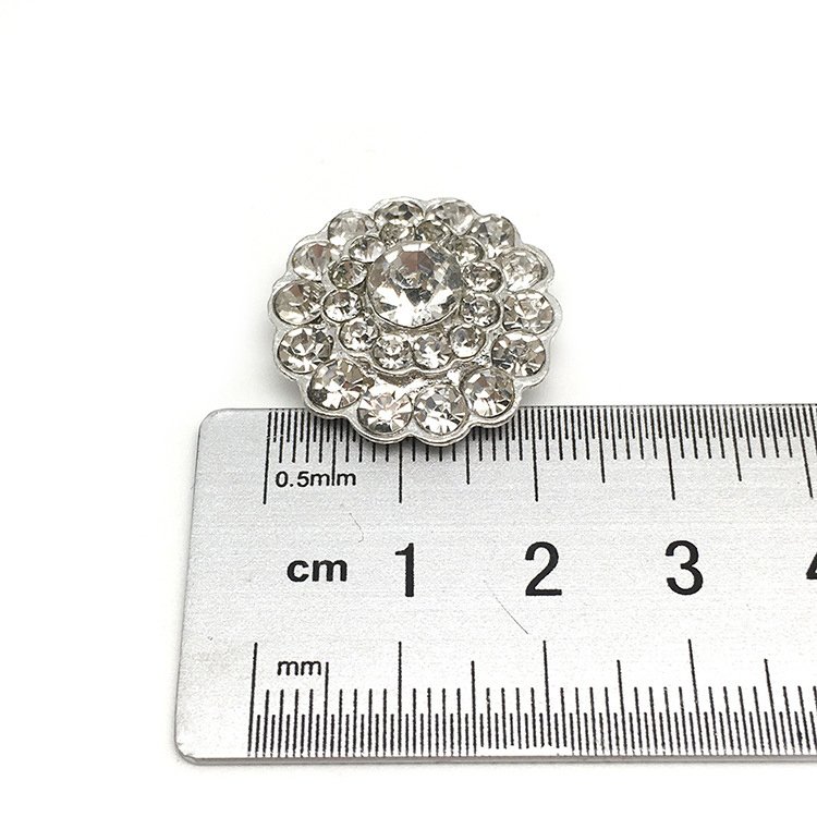 Customized Fashionable Rhinestones Button Different Colors Metal Crystal shank Buttons For Coat