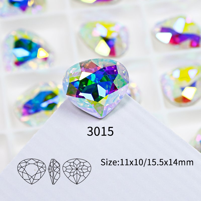 Crystal Rhinestones Heart Fancy Stone K9 crystal wholesale High Quality loose crystal beads For jewelry garment accessories