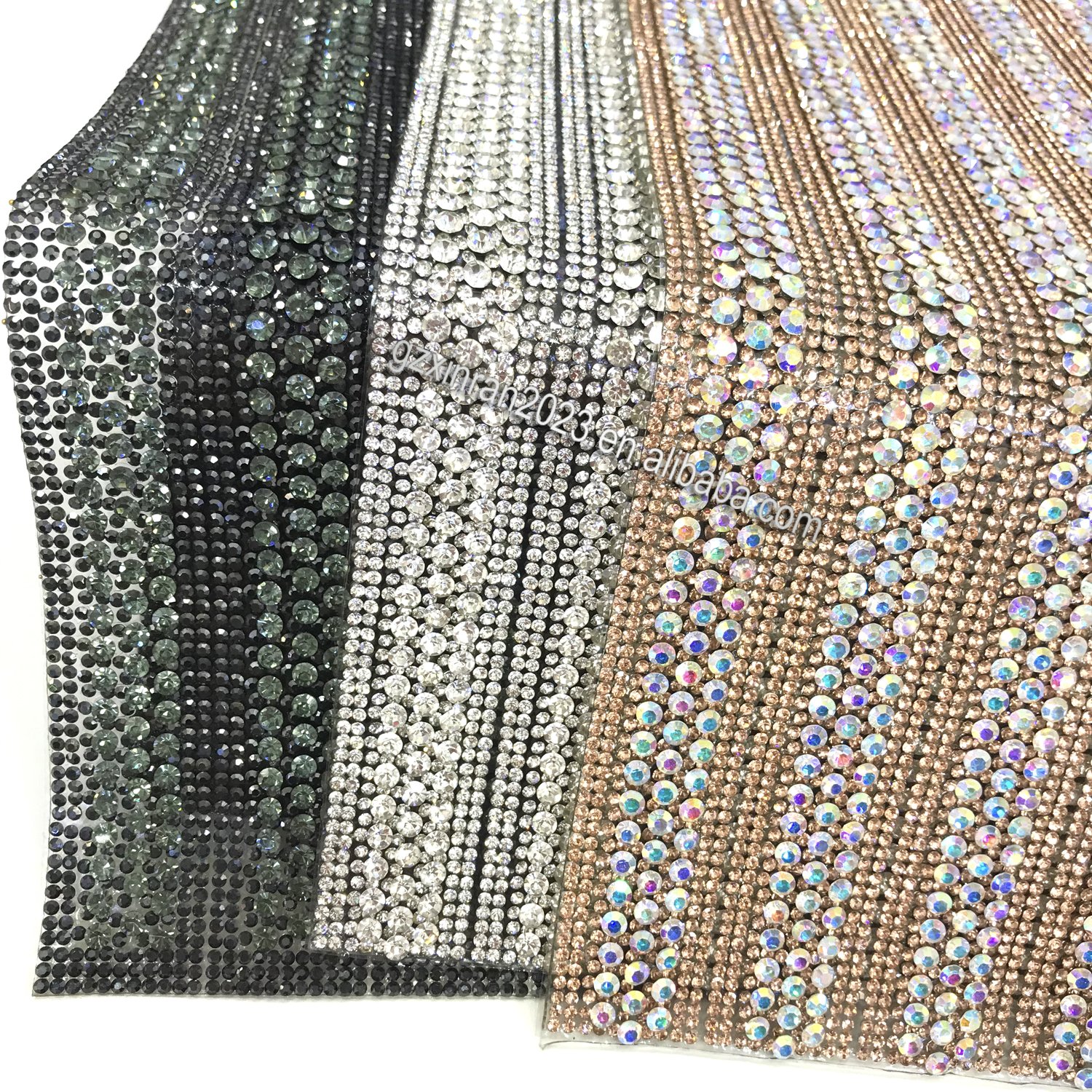 ST010 wholesale iron on rhinestone transfer sheets hot fix rhinestone sheet for shoe clothing