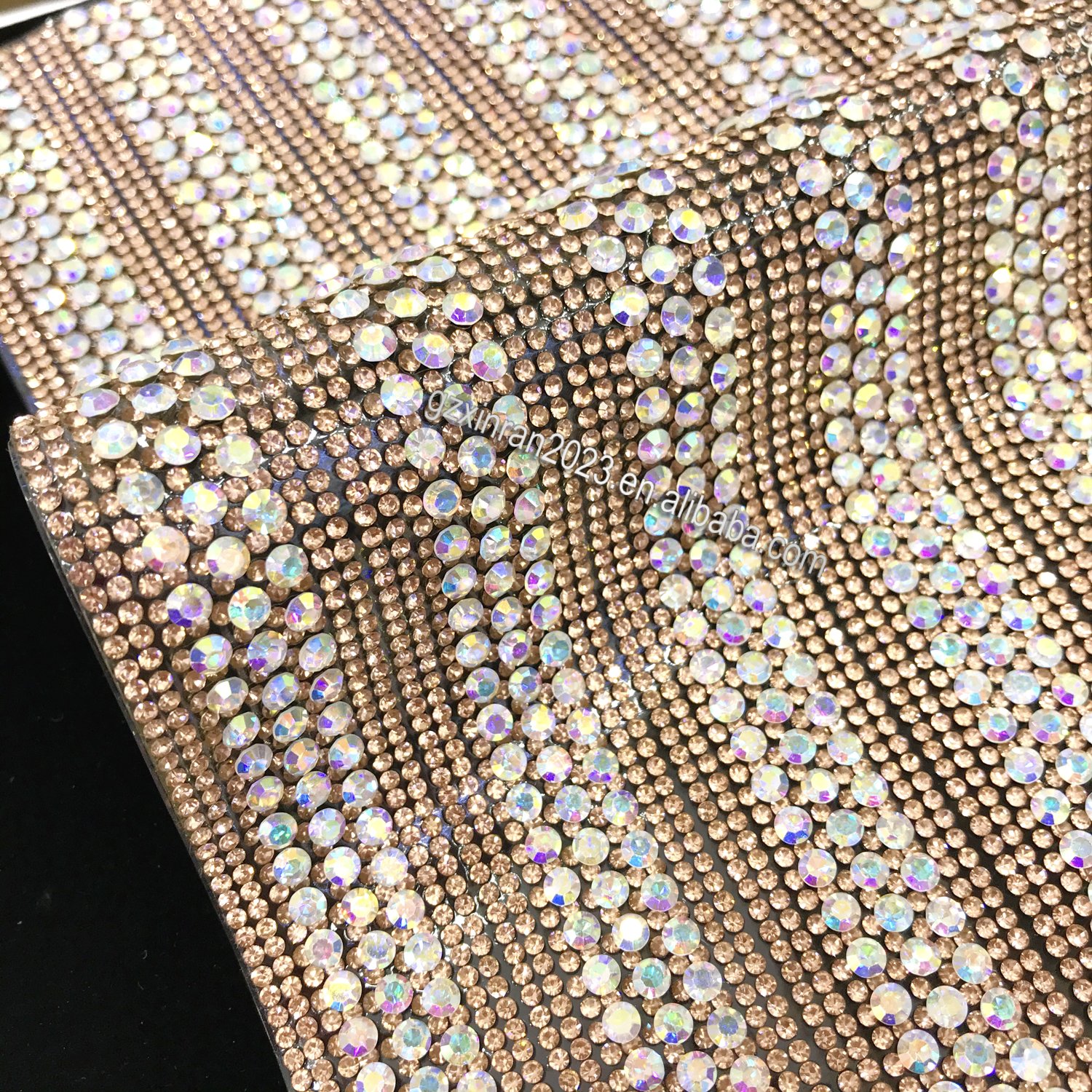 ST010 wholesale iron on rhinestone transfer sheets hot fix rhinestone sheet for shoe clothing