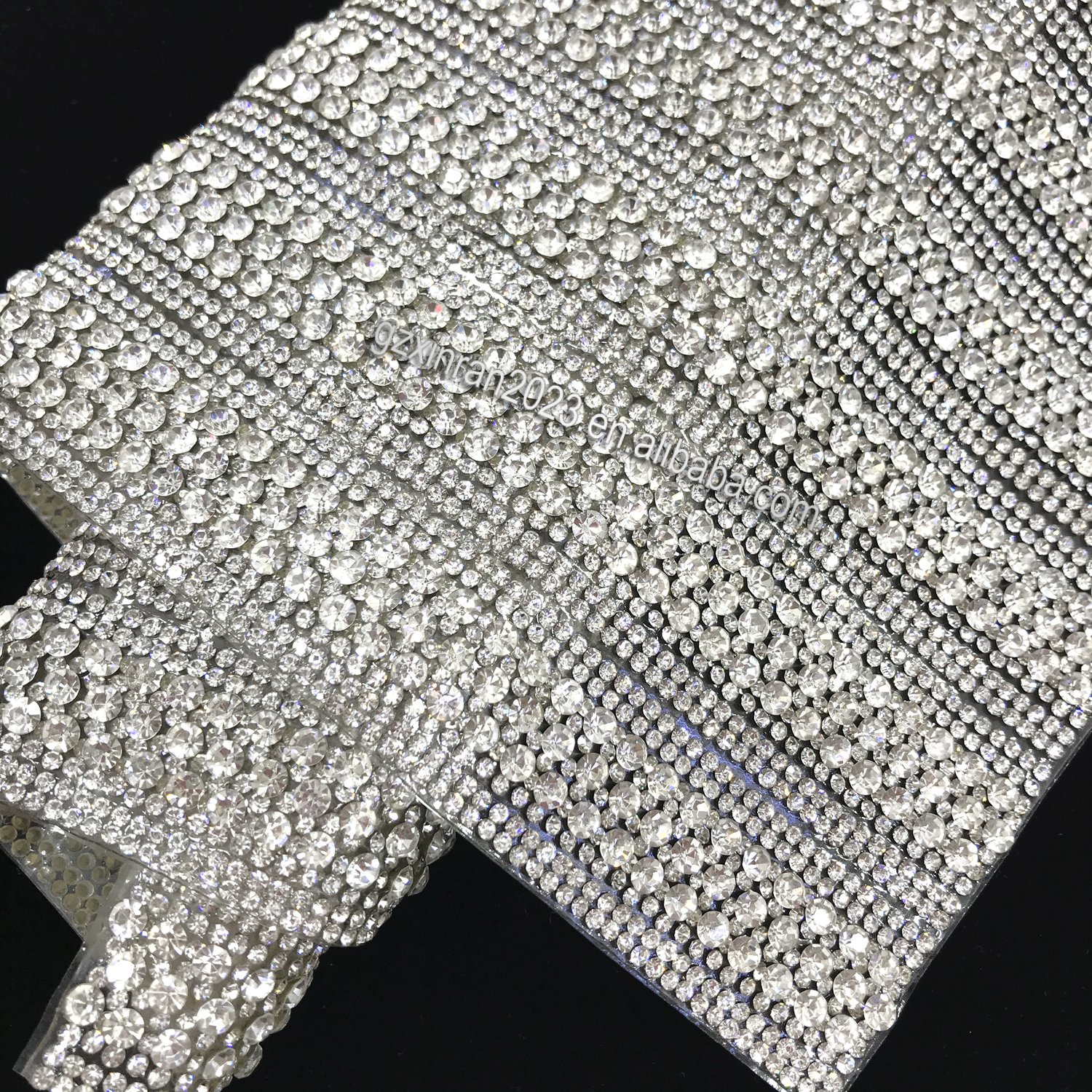 ST010 wholesale iron on rhinestone transfer sheets hot fix rhinestone sheet for shoe clothing