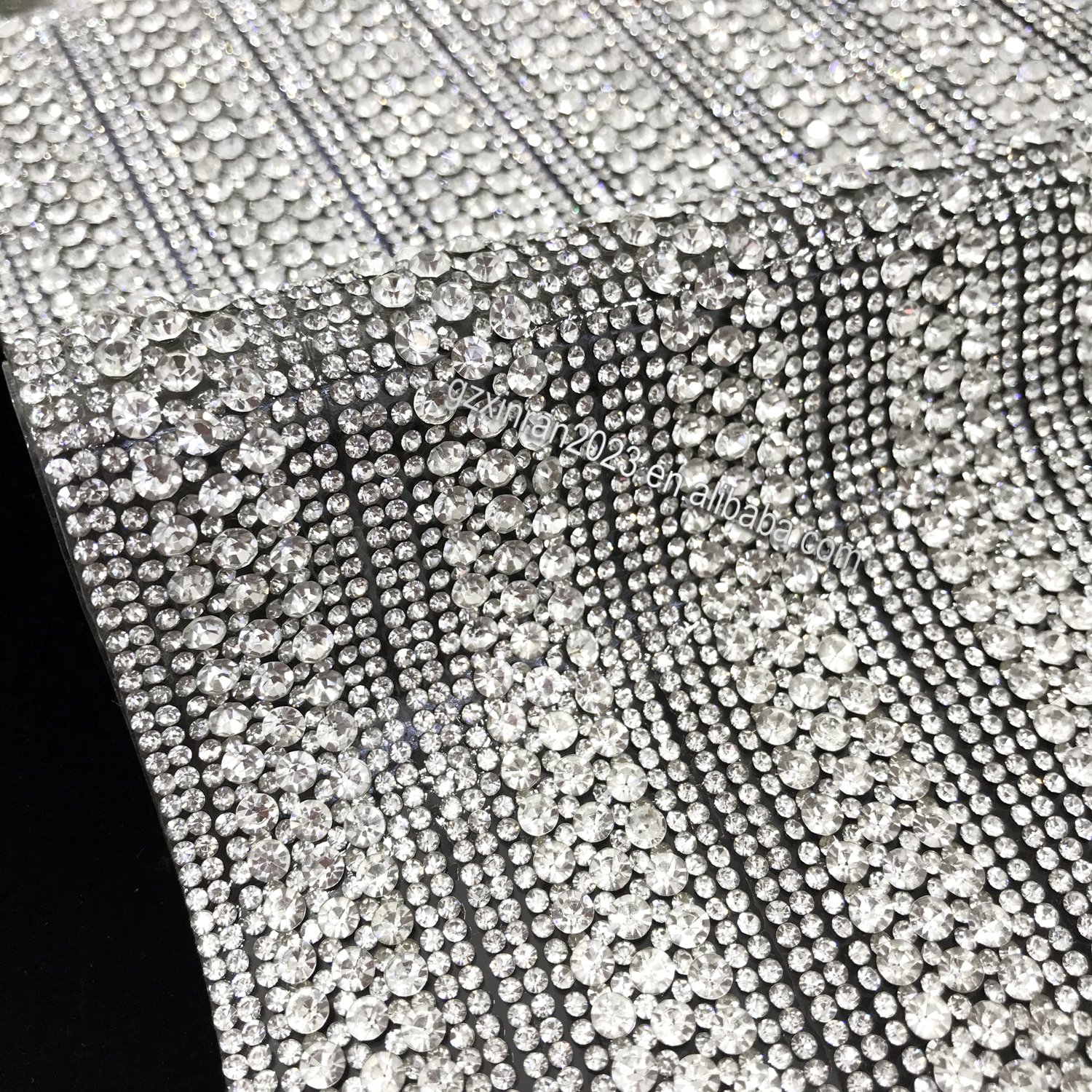 ST010 wholesale iron on rhinestone transfer sheets hot fix rhinestone sheet for shoe clothing