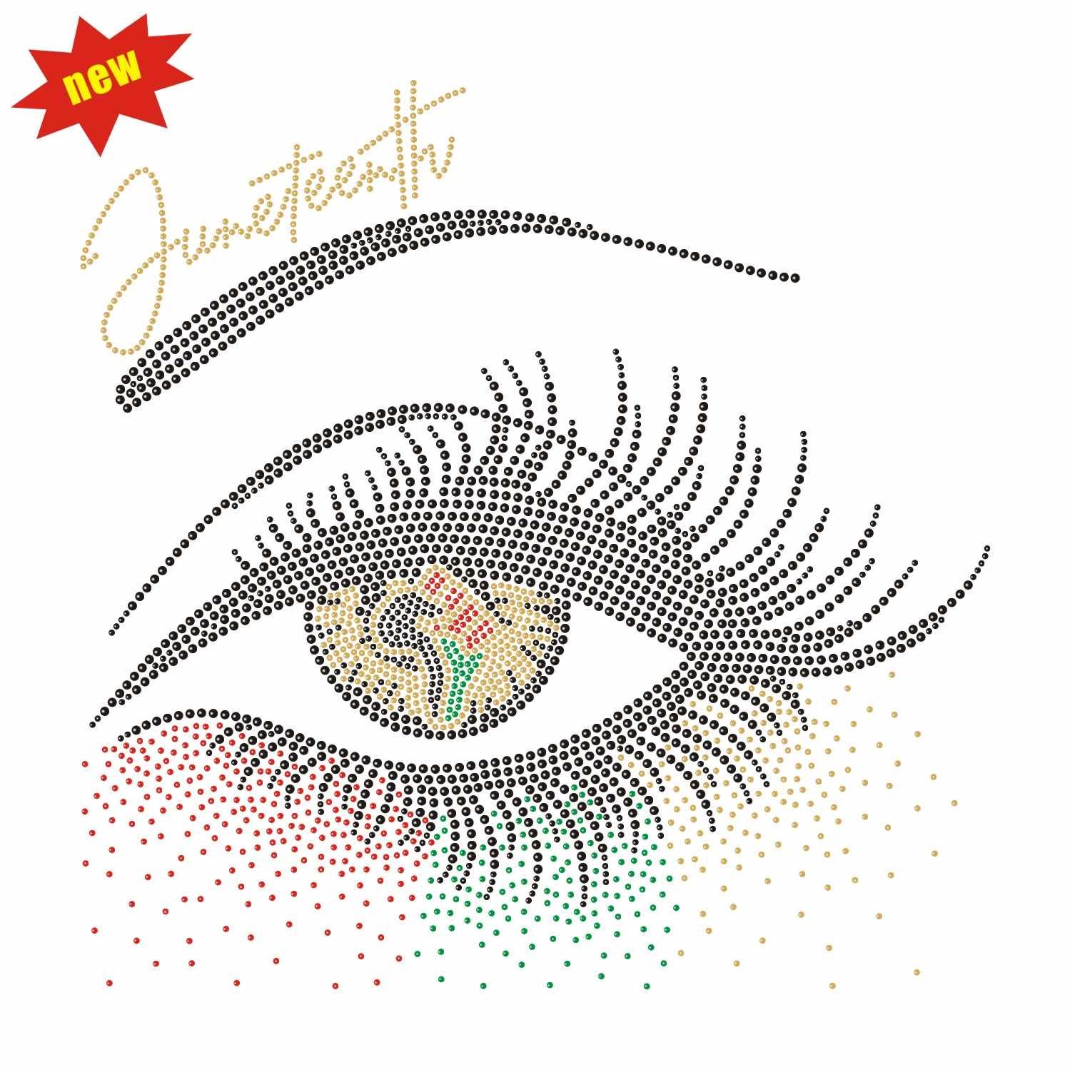 Professional Custom Stickers Iron Rhinestone On Heat Transfer Design For Sticker