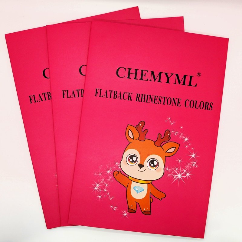 CHEMYML Brand Glass Rhinestones Flat back glue on Rhinestone Color card for DIY crystal craft Decoration