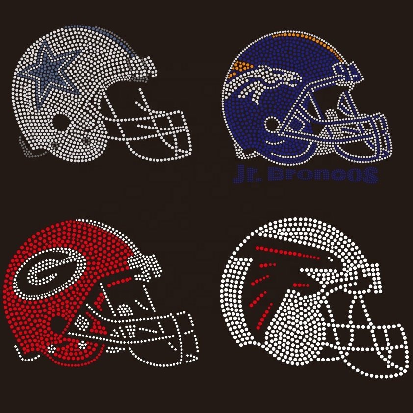 Custom LHS Cheer Sport Outline Design Iron On Custom Rhinestone Transfer Motif