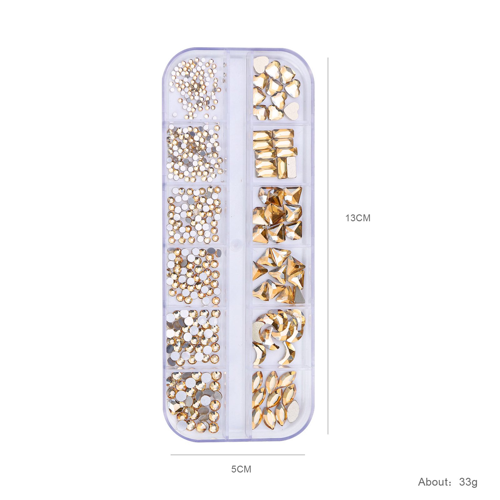 12 Grid Best Seller Nail Stone Nail Rhinestones Crystal AB kit Multi Shape Glass Diamonds Nails Art Rhinestone Decoration