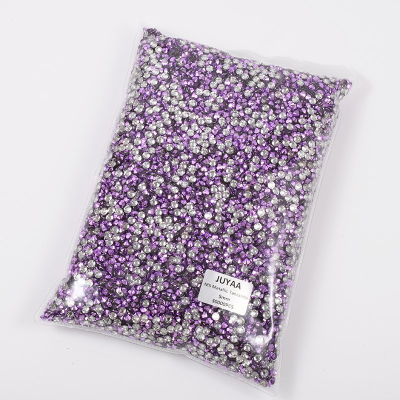 New 3mm 4mm 5mm Flatback Nail Crystal Stones Metallic Crystal Strass Round Resin Rhinestone For Craft